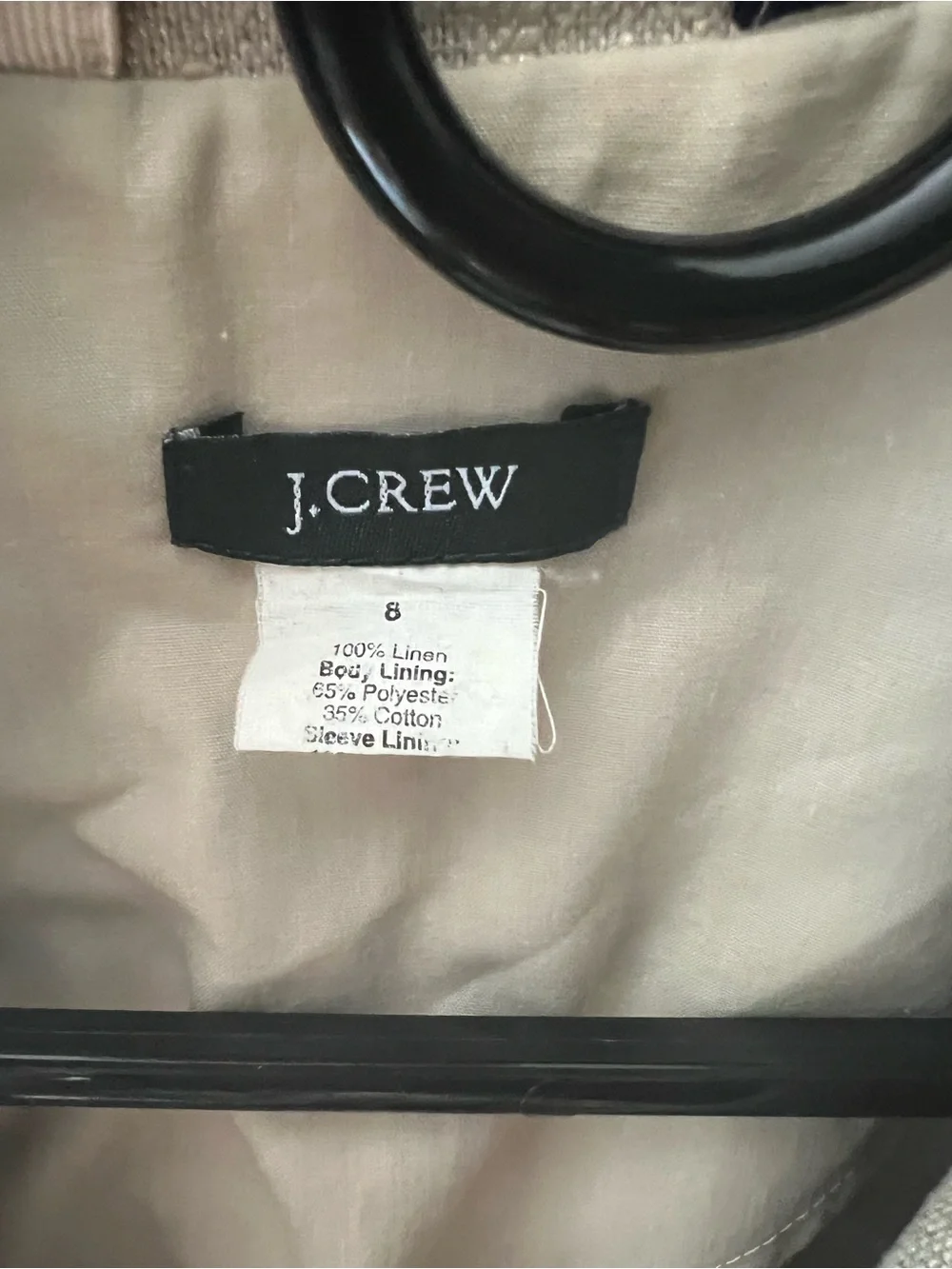 J. Crew Women's Light Beige 100% Linen Blazer